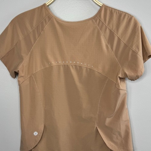 Lululemon Short Sleeve Athletic Shirt in Pink Clay Size 2 Lightweight Stretch - Picture 9 of 13