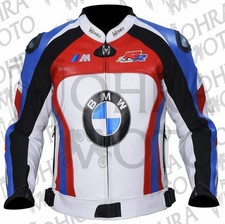 2025 BMW S1000RR 1.3mm Cowhide Leather Motorcycle Jacket Unisex Motorbike Jacket