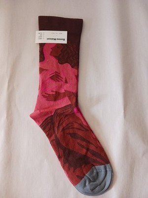 Bonne Maison Woman's Embrace Crew Socks Size 7 1/2-9 1/2( Made In Italy)
