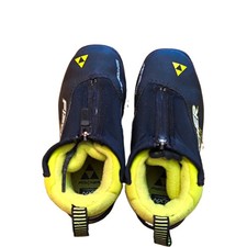 Fischer Kinder Langlaufschuhe Gr. 32 Schwarz/Gelb mit Rei&szlig;verschluss