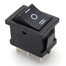 Rocker Switch ON/OFF/ON 6-Pin DPDT Rectangular Car DC 12V AC 6A/250V 10A/125V