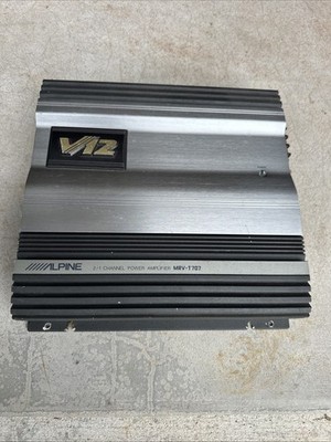 アルパイン MRV-T707 225W+225W/600W 2chパワーアンプ Alpine MRV-T707 Power Amplifier, 2/1 Channel Untested For Parts Or