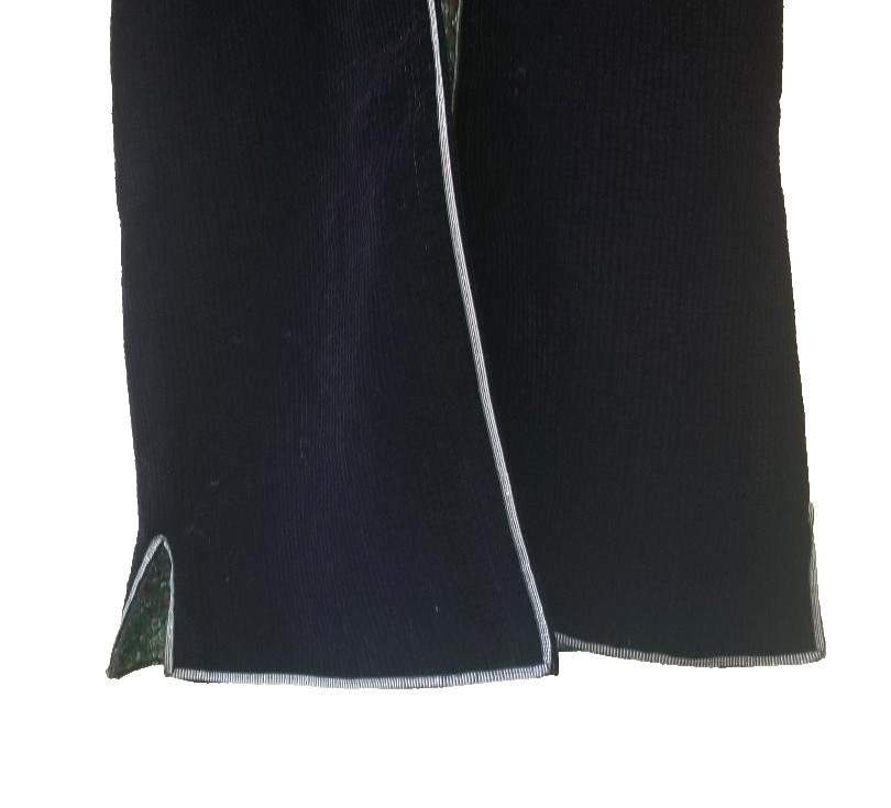 AUTHENTIC UZBEK BAKHMAL CHAPPAN - MIDNITE BLUE - QUILTED VELVET/COTTON BLEND