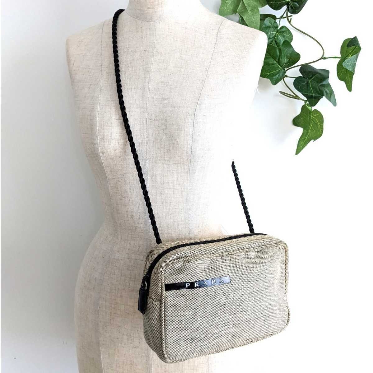 Prada Sport Sacoche Pouch Vintage Black Nylon Shoulder Bag Authentic thumbnail 9