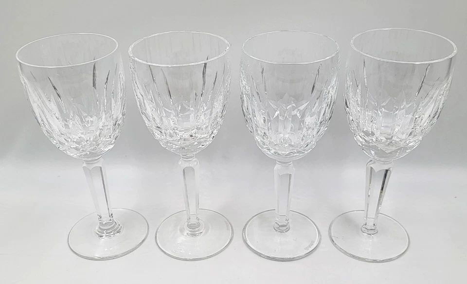Juego de 4 copas de vino Waterford Crystal Kildare Claret 6,5" corte Irlanda facetado Foto 4 de 4