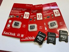 3pcs 32gb SanDisk micro SDHC UHS-I Card 32GB for Canon  Kodak cell phones