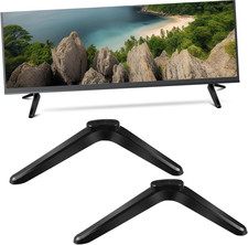 Universal Tv Stand Base for 32-55 Inch Tvs 2 Pcs Tabletop Mount Legs with Scr...