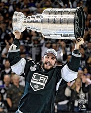Alec Martinez Los Angeles Kings Unsigned 2014 SC Champs Raise Cup Photo