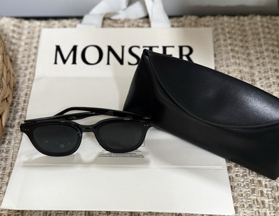 小物 GENTLE MONSTER Lang Gentle Monster Lang 01 Black Acetate Round Sunglasses 99.9% UV