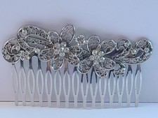 Vintage Flower Hair Comb. Wedding, Anniversary, Birthday, Bridal.