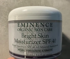 Eminence Organic Skin Care Bright Moisturizer SPF 40 8.4 fl oz Mineral Sunscreen