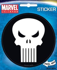 Marvel Comics Punisher Skull Logo Peel Off Image Sticker Decal New Unused