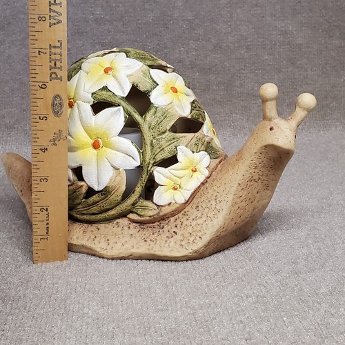 Home Reflections Snail Luminary w/Flameless Battery Candle Timer Indoor Outdoor - Picture 10 of 11
