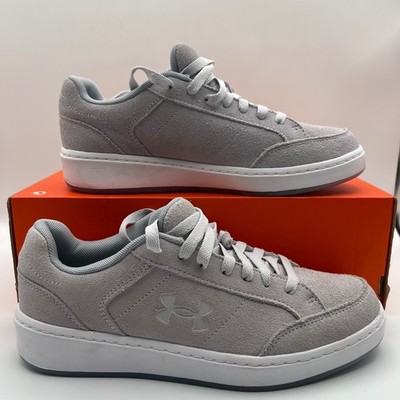 Under Armour UA Kinetix Suede Sneakers Mens 8 Grey Solid Low Top Skate Shoes