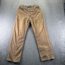 Vintage Polo Ralph Lauren Pant Mens 31x30 Brown Corduroy Chino Straight Preppy