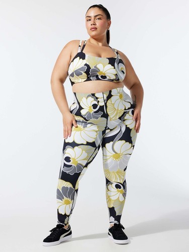 Savage X Fenty Rihanna Set Sports Bra & Legging Size 3X On Rihpeat Floral Yellow - Picture 19 of 20