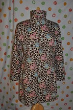 Nicole Women`s 14 Floral Knee Length Jacket Lined Cute Euc