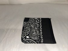 Black Paisley Traditional Bandanas Lot Of 3