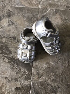 baby girl silver sandals