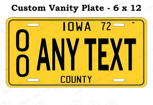 IOWA 72' ESTADO PLACA DE MATRÍCULA PERSONALIZADA para Auto ATV Llavero Nevera Llavero - Imagen 23 de 32