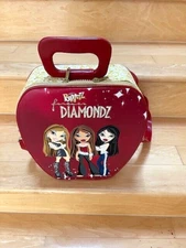 Bratz Forever Diamondz Zip Up Carrying Cosmetic Case Bag 2006 w/Strap--PreOwned