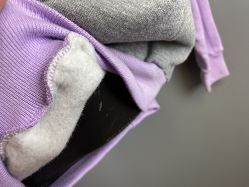 Vintage Sweatshirt Russell Athletic XS Deadstock Gray Purple Tri Blend Rayon - Picture 7 of 12