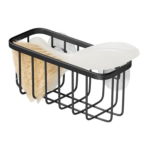 Rust-Resistant Stainless Steel Sponge Holder for Kitchen Sink w Suction CuPS - Picture 1 of 5