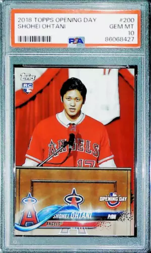 2018 Topps Opening Day 200 Shohei Ohtani Los Angeles Angels RC Rookie PSA 10 GEM