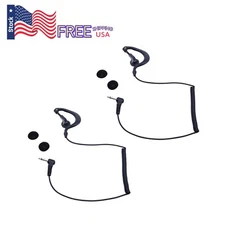 2x 3.5mm Listen Only G Acoustic Police Headset Earpiece for Motorola Speaker Mic