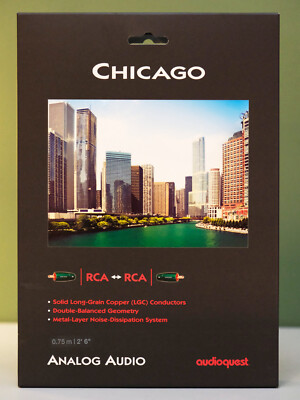 AudioQuest Chicago RCA (Paar) Cinch-Kabel Stereo-Set 0,75m   Top Zustand!