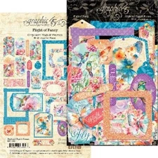 Graphic 45 Die-Cut Assortment -Tags & Frames, Flight Of Fancy - 2 Pack