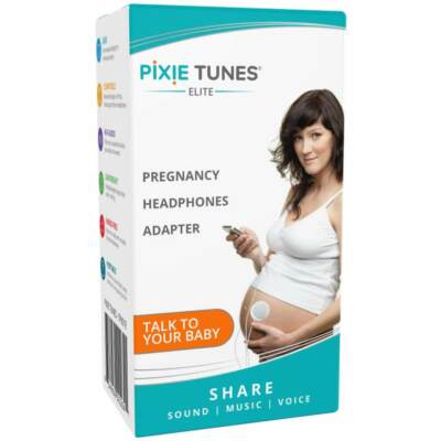 Pixie Tunes Elite  #1 Selling Baby Bump Headphone & Pregnancy Speaker Adapter