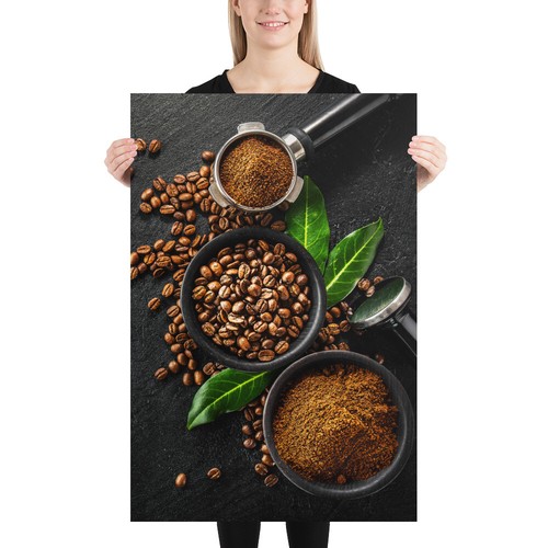 Coffee cups and beans — coffee poster, kitchen decor - Picture 11 of 12