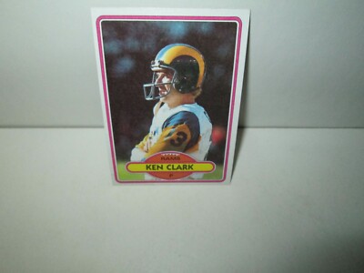 KEN CLARK 1980 Topps Card #43 Rookie Rc LOS ANGELES RAMS NM