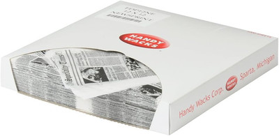 Handy Wacks FDP12NE-X, 12X12-Inch White Flat Deli Paper with Newsprint, Disposab