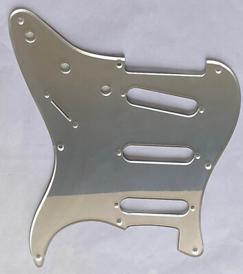 For 1Ply Fender US 57' 8 screw Stratocaster Strat Guitar Pickguard Silver Mirror