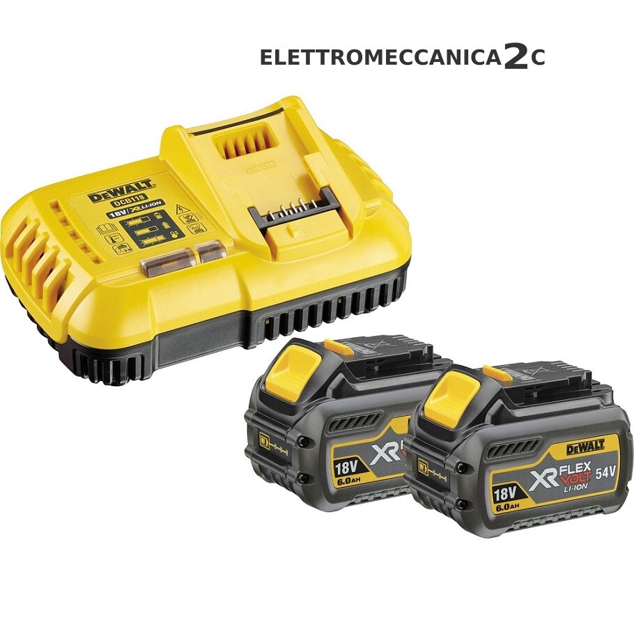 Power Set DeWALT FlexVolt DCB118T2 (2 x 54V/18V 6,0 Ah + DCB118) - Immagine 3