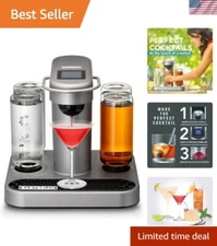 Sleek Stainless Steel Cocktail Mixing Machine with Pre-Mixed Capsule Dispenser