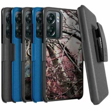 For OnePlus Nord N300 5G Shell Holster Combo Case, Cover With Belt Clip