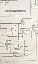 J. W. Davis - Model 1220C FM Music System Schematic