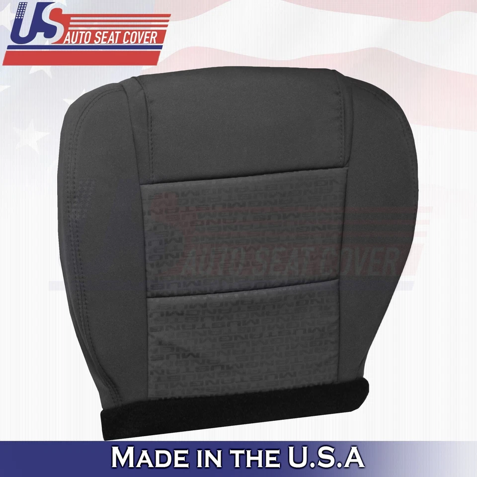 Cubierta de asiento de tela inferior del lado del conductor delantero negra para Ford Mustang 2005 2006 2007 Foto 4 de 4