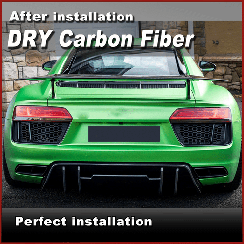 Echt Carbon Diffusor Heckdiffusor Heckansatz Spoiler Passt für Audi R8 V10 16-19 - Picture 7 of 15