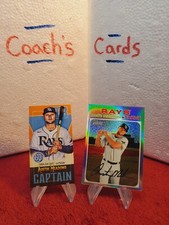 Topps Heritage & Gypsy Queen Orange CAPTAIN Austin Meadows #/571 Tampa Bay Rays