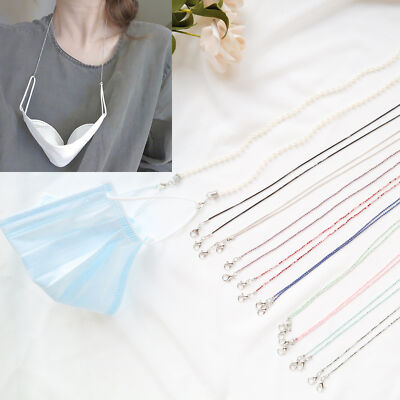 Gold Chain Necklace Face Mask Lanyard, Eyeglass Chain Crystal Mask chain strap