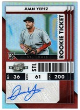 Juan Yepez 2022 Panini Chronicles Contenders Optic Holo AUTO