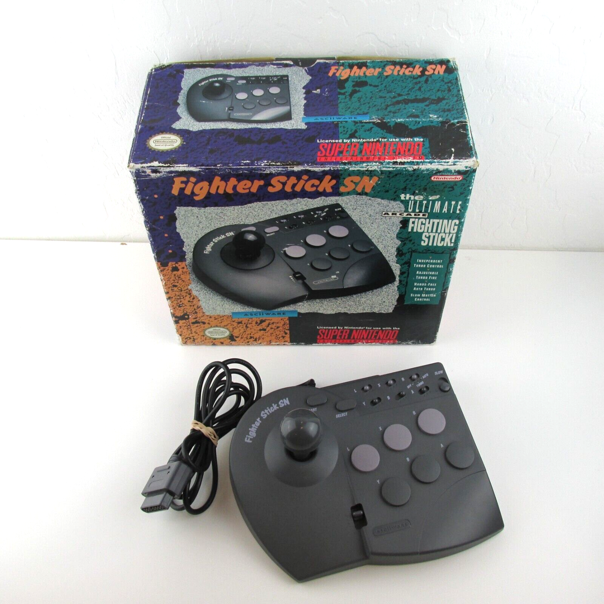 Fighter Stick SN Arcade Stick Controller ASCIIWARE (Super Nintendo