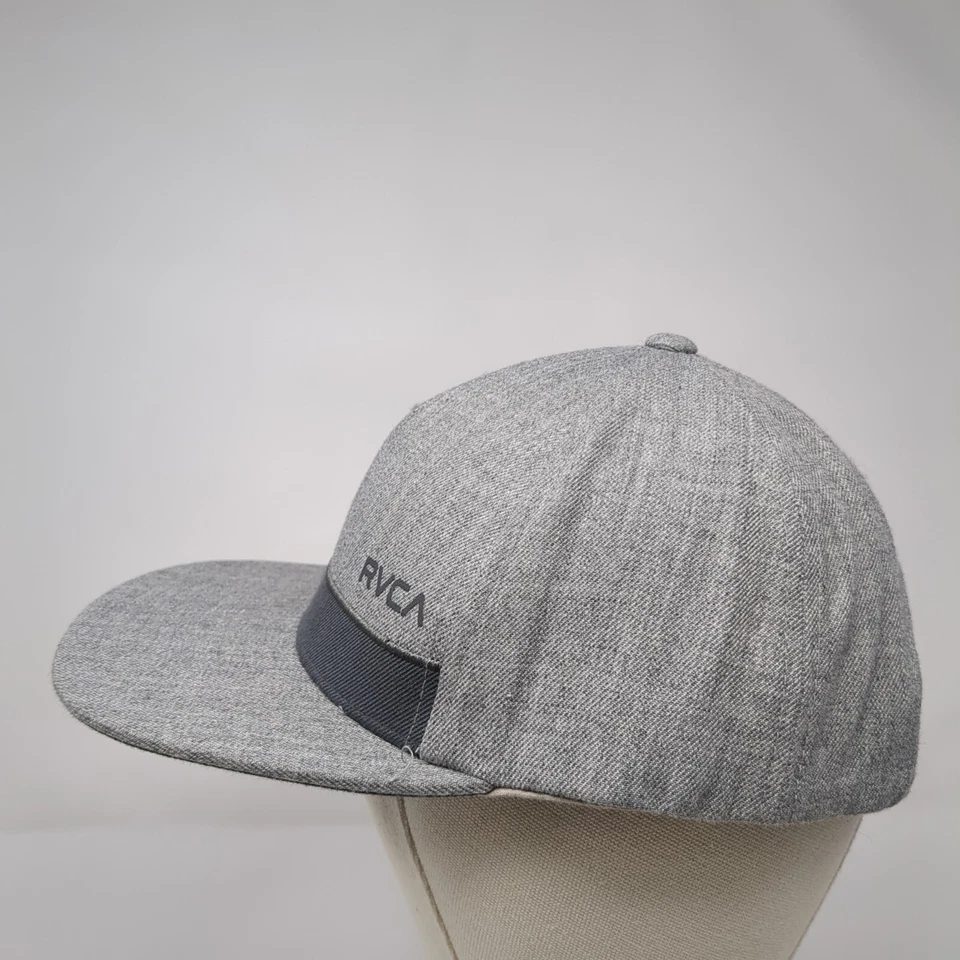 Gorra RVCA Snapback Gris Talla Única Ajustable Ajuste Medio Ligera 6 Paneles Foto 3 de 4