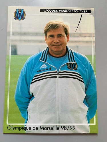 Football - Jacques Vankersschaver Carte officielle Olympique de Marseille 1998 1999