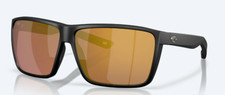 NEW Costa Del Mar RINCON II Polarized Sunglasses Matte Black / Gold Mirror Glass