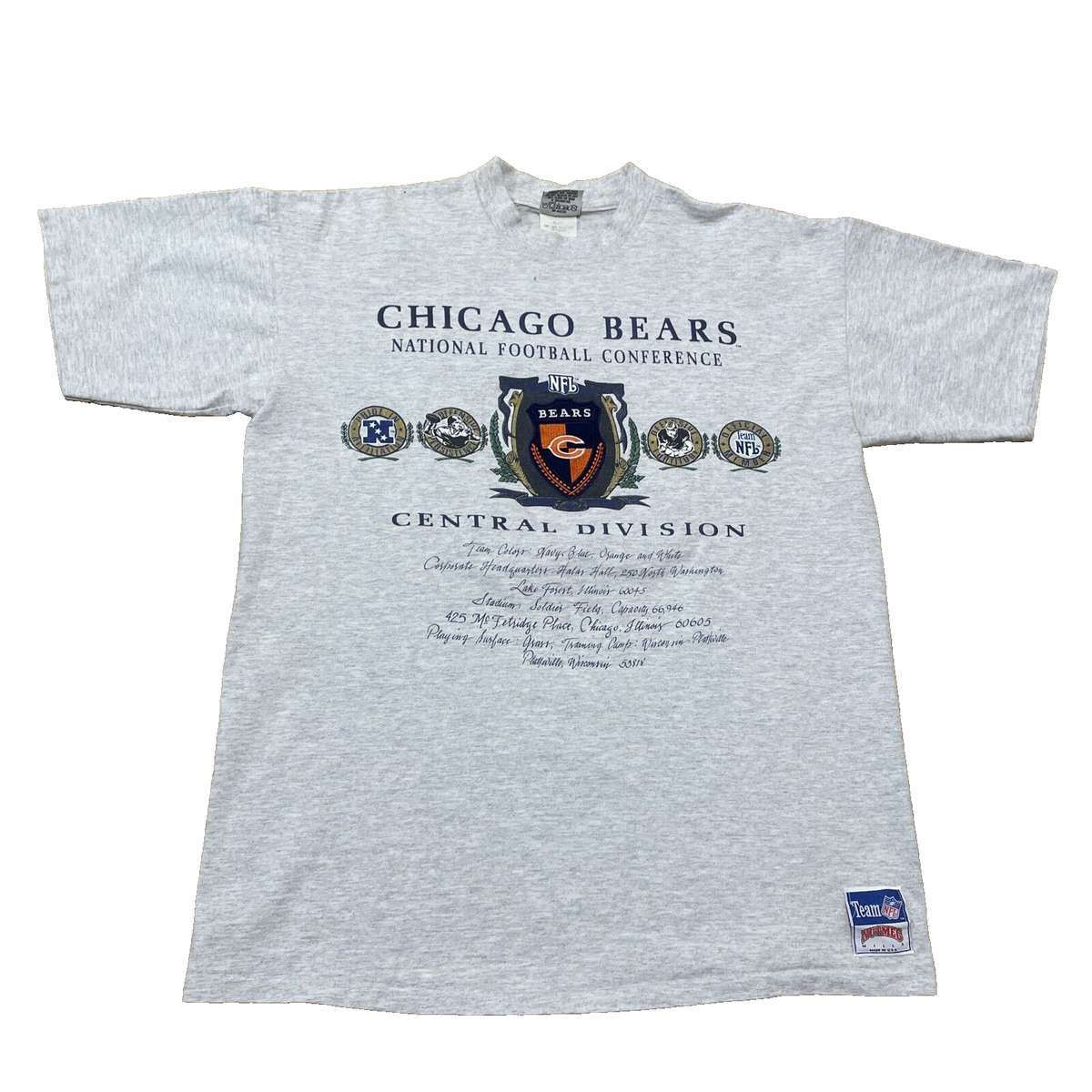 Vintage NUTMEG Shirt Men XL CHICAGO BEARS NFC Patch NFL
